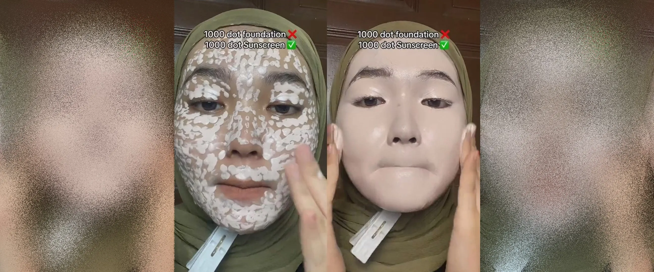 Wanita ini challenge 1.000 totol sunscreen jadi foundation, glowingnya bikin sinar matahari kepental