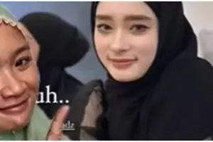 Wanita kulit sawo matang ini tiru makeup ala Inara Rusli, hasilnya malah disebut mirip Nissa Sabyan