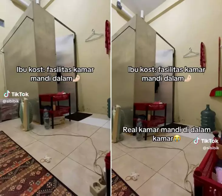 kos kamar mandi dalam nyeleneh © TikTok