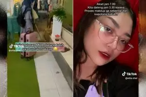Sengaja datang awal agar makeup nggak diburu-buru, MUA ini malah syok lihat wajah manten