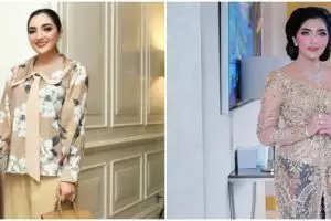Penampilannya disebut saingi Aurel Hermansyah di acara mitoni, ini 11 gaya Ashanty saat pakai kebaya