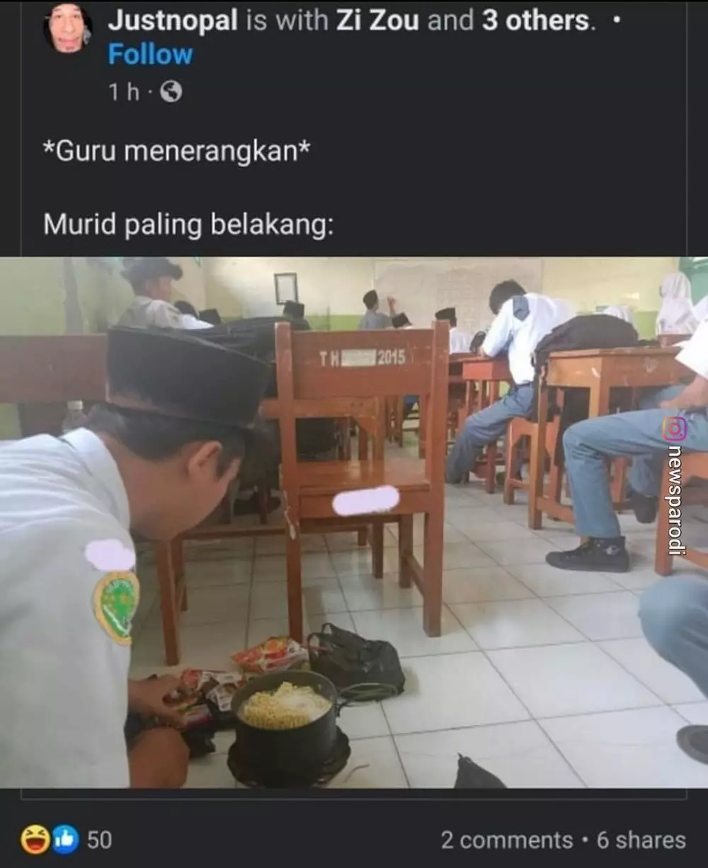 Murid kelewat berani lagi gabut Berbagai sumber