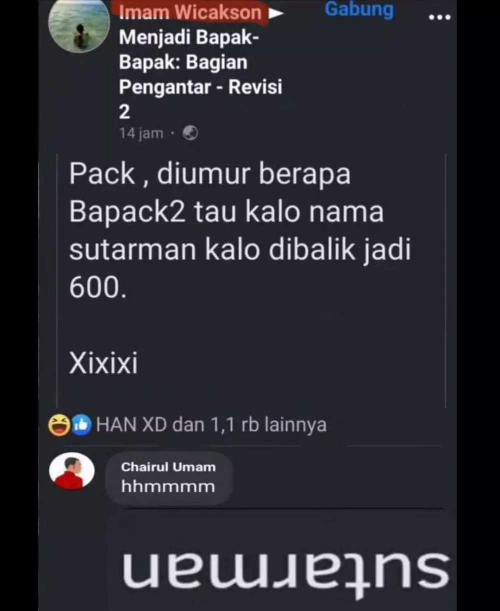 Status Facebook nggak penting tapi bikin mikir  Berbagai sumber