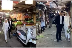 Bukan di padang savana dan tanpa flare, 9 potret prewedding di pasar ini hasilnya estetik pol