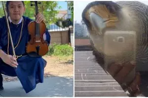 13 Potret kocak kebetulan di tempat umum ini butuh waktu lama baru paham, ada jerapah berleher pendek