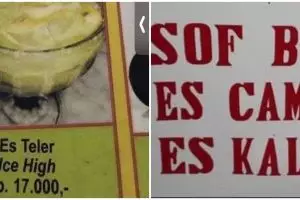 11 Tulisan lucu menu di warung ini bikin pembeli yang udah lapar jadi bingung, endingnya tepuk jidat