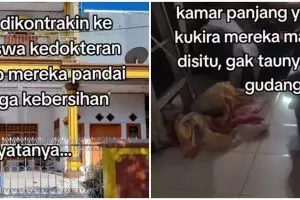 Momen pemilik kontrakan cek rumahnya yang disewa mahasiswa kedokteran, kondisinya bikin syok