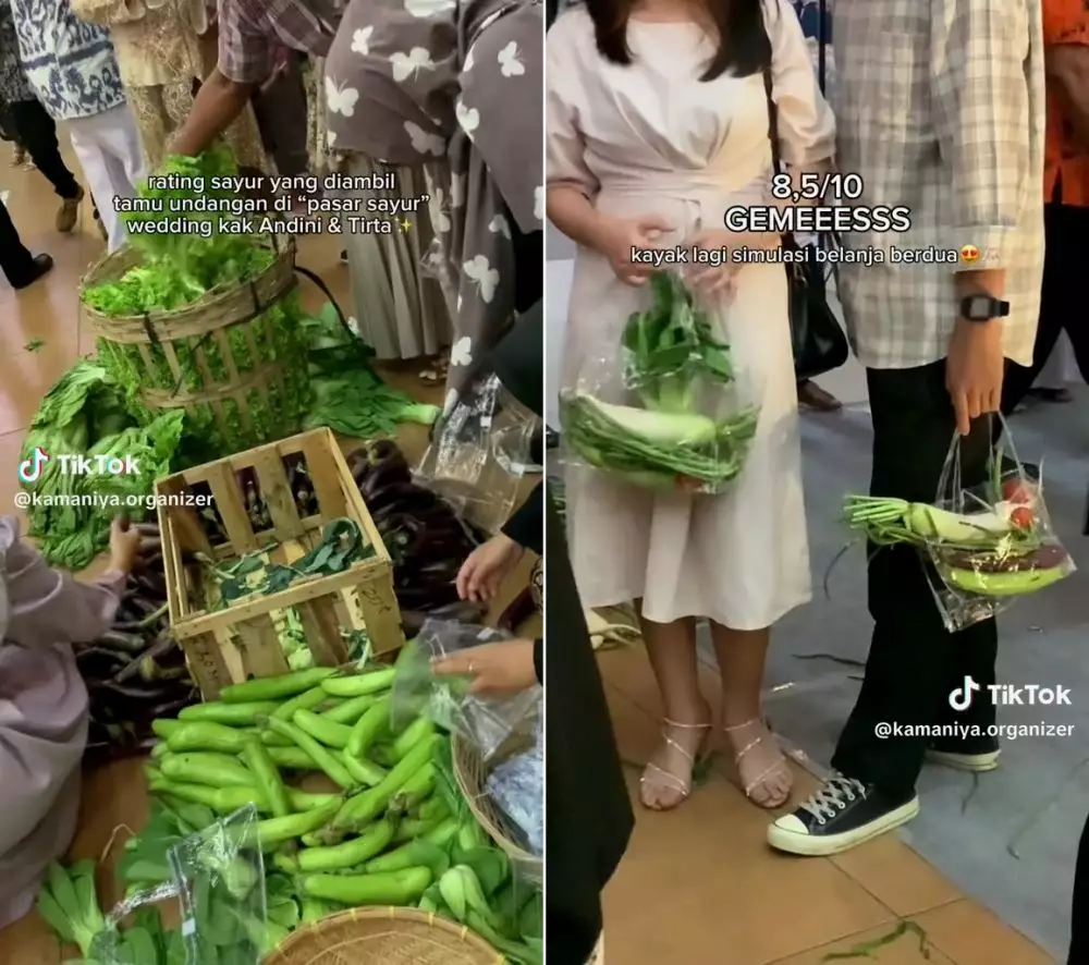 nikahan suvenir sayuran © TikTok nikahan suvenir sayuran © TikTok