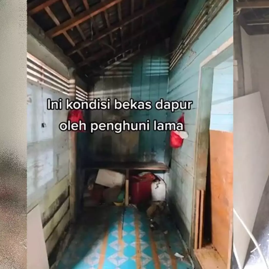 Serba ungu dengan meja lesehan, 9 potret makeover dapur dinding papan ini bisa jadi ide emak-emak