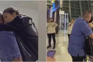 9 Momen Azizah Salsha berangkat ke Jepang menyusul suami, perlakuan manis sang ayah bikin haru