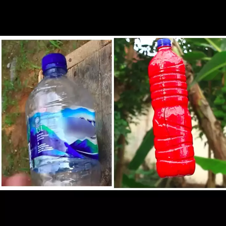 Aksi pria tunjukkan fungsi lain botol bekas ini kreatif banget, kerennya bikin takjub