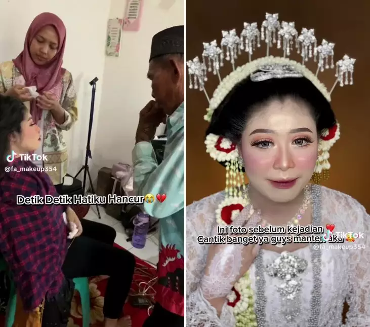 makeup luntur masuk angin © TikTok