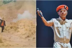 Momen Wendy Cagur cosplay jadi pasangan prewedding Bromo, hasil fotonya mirip sama yang asli