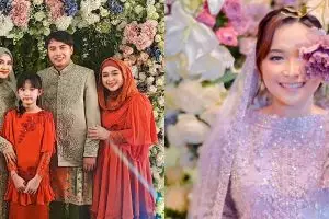 9 Penampilan Syifa adik Ayu Ting Ting di acara lamaran sepupu, perut buncitnya tuai atensi