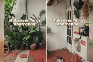 9 Transformasi makeover teras kontrakan dari jadul jadi ala bohemian ini bikin betah nongkrong