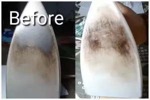 Tanpa dibasahi air, ini cara bersihkan kerak gosong di setrika pakai 2 bahan dapur