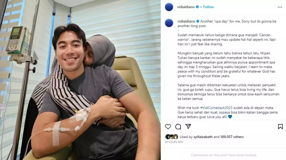 kisah Vidi Aldiano jalani kemo © Instagram kisah Vidi Aldiano jalani kemo © Instagram