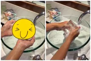 Cara pria bikin spons cuci gelas dari alat tak terduga ini kreatif banget, ampuh hasilkan banyak busa