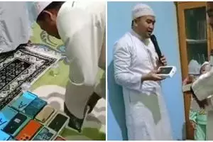 Momen jamaah pengajian Maulid Nabi dapat handphone baru ini banjir sorotan, auto berkah dan untung