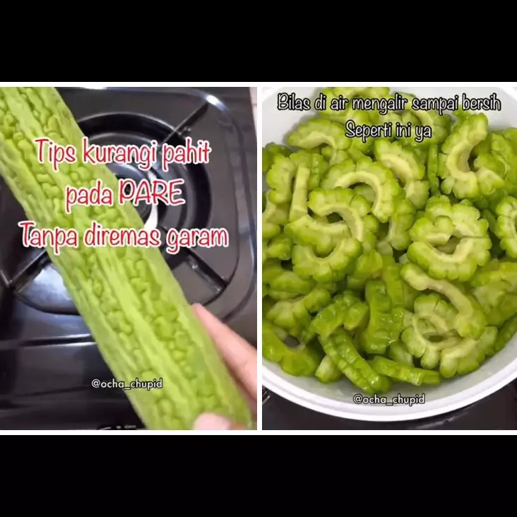 Bukan direbus atau diremas garam, ini cara ampuh mengurangi rasa pahit pare secara drastis