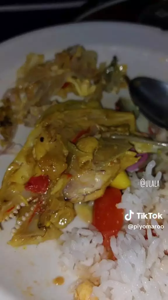 Lagi enak makan ikan malah nemu kail pancing © TikTok