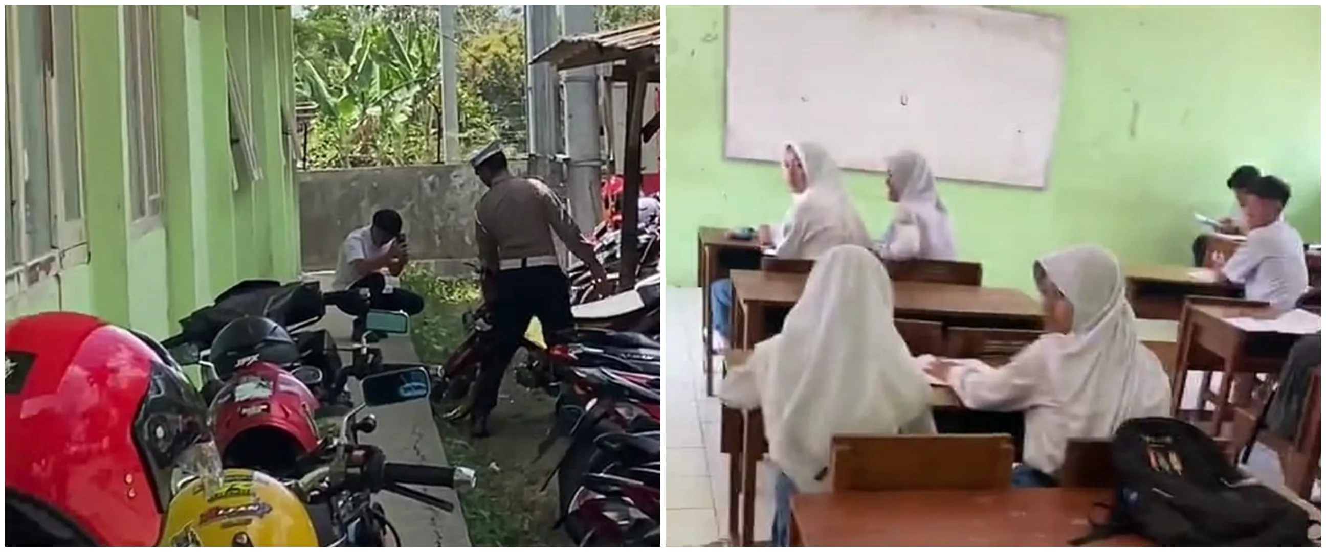 Hindari razia polisi di sekolah, cara murid sembunyikan motor di tempat tak terduga ini boleh juga
