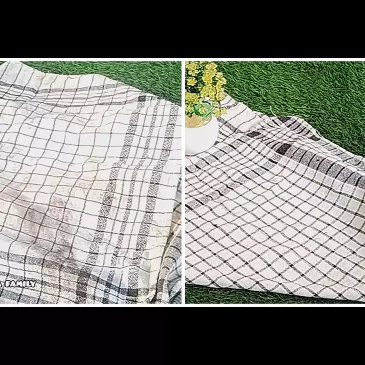 Bukan pakai sitrun, ini cara hilangkan noda membandel di serbet dengan tambahan 2 bahan dapur