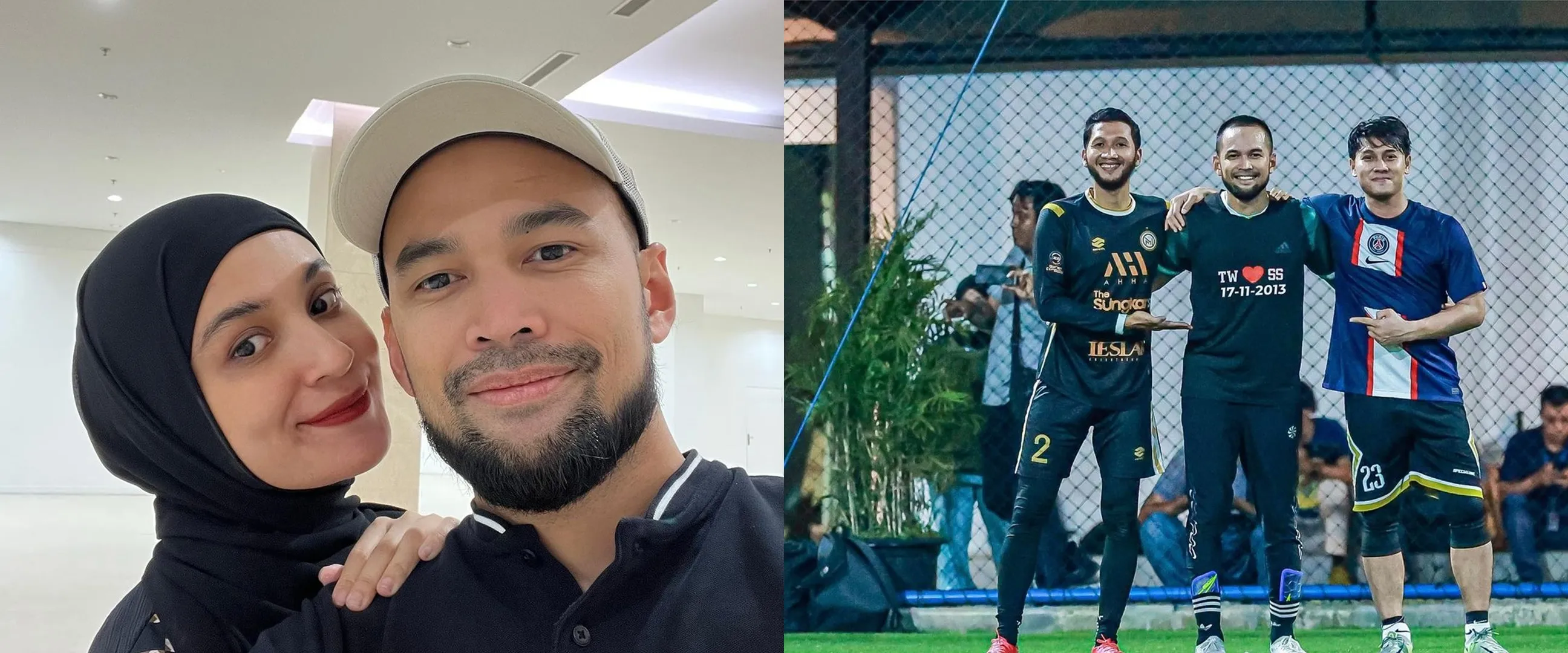 Momen Teuku Wisnu tiru gaya selebrasi Arhan, inisial nama istri di kaus malah jadi ajang tebak-tebakan