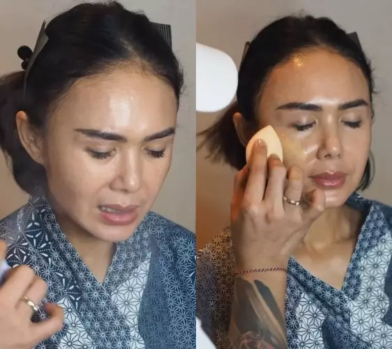 penampilan Yuni Shara saat dirias MUA © Instagram