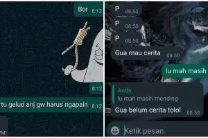 11 Chat lucu teman lagi curhat ini endingnya dijawab nyeleneh, emang boleh sebercanda itu?