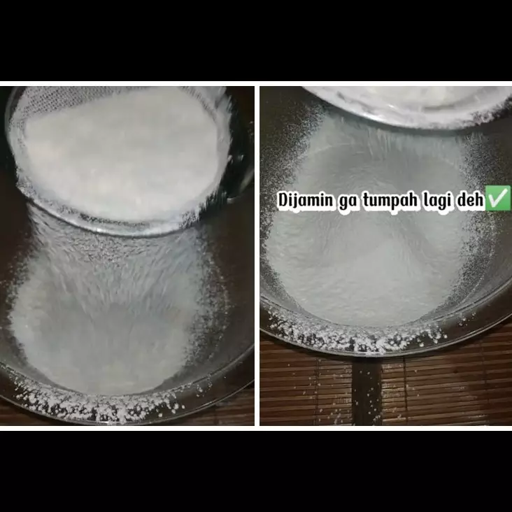 Tak banyak yang tahu, ini trik mengayak tepung di saringan kecil agar tak tumpah dan berserakan
