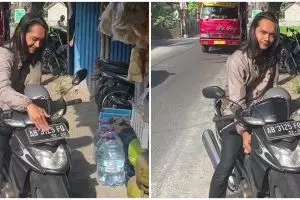 Momen pengendara buka tangki bensin super canggih ini bikin melongo, autopengin modif motor sendiri