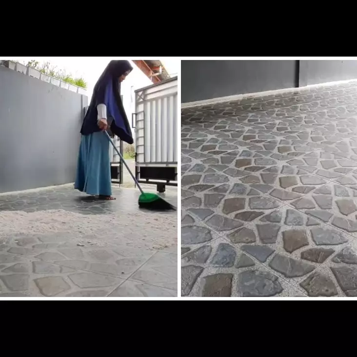 Trik bersihkan noda kusam membandel di lantai biar kinclong lagi, sederhana cuma pakai 1 ampas dapur