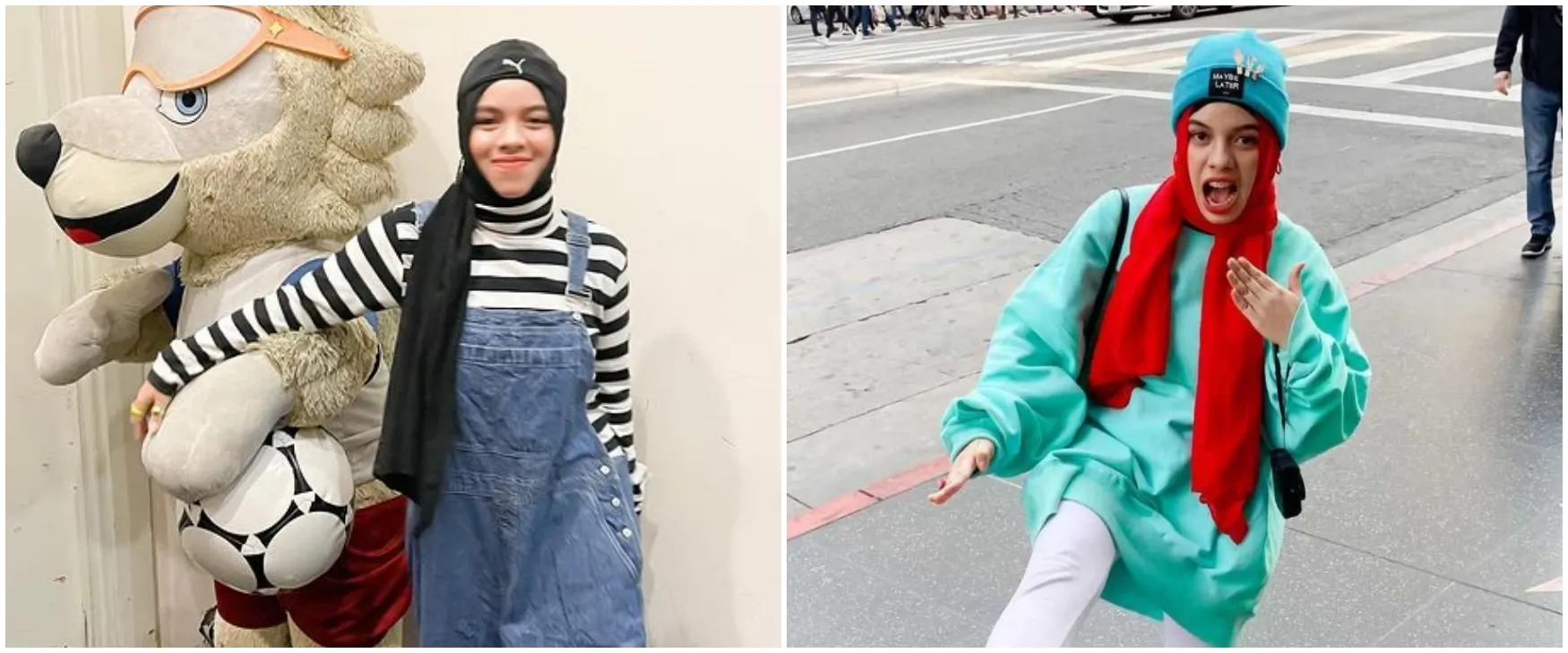 Pede pakai outfit tabrak warna, 11 potret penampilan nyentrik Sajidah Halilintar ini tuai sorotan