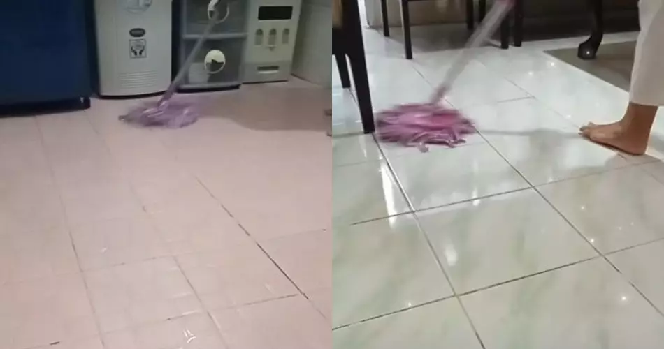 Trik mengepel lantai sederhana pakai 2 bahan dapur © YouTube