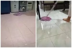 Tetap kinclong tanpa cairan pembersih khusus, ini trik mengepel lantai sederhana pakai 2 bahan dapur