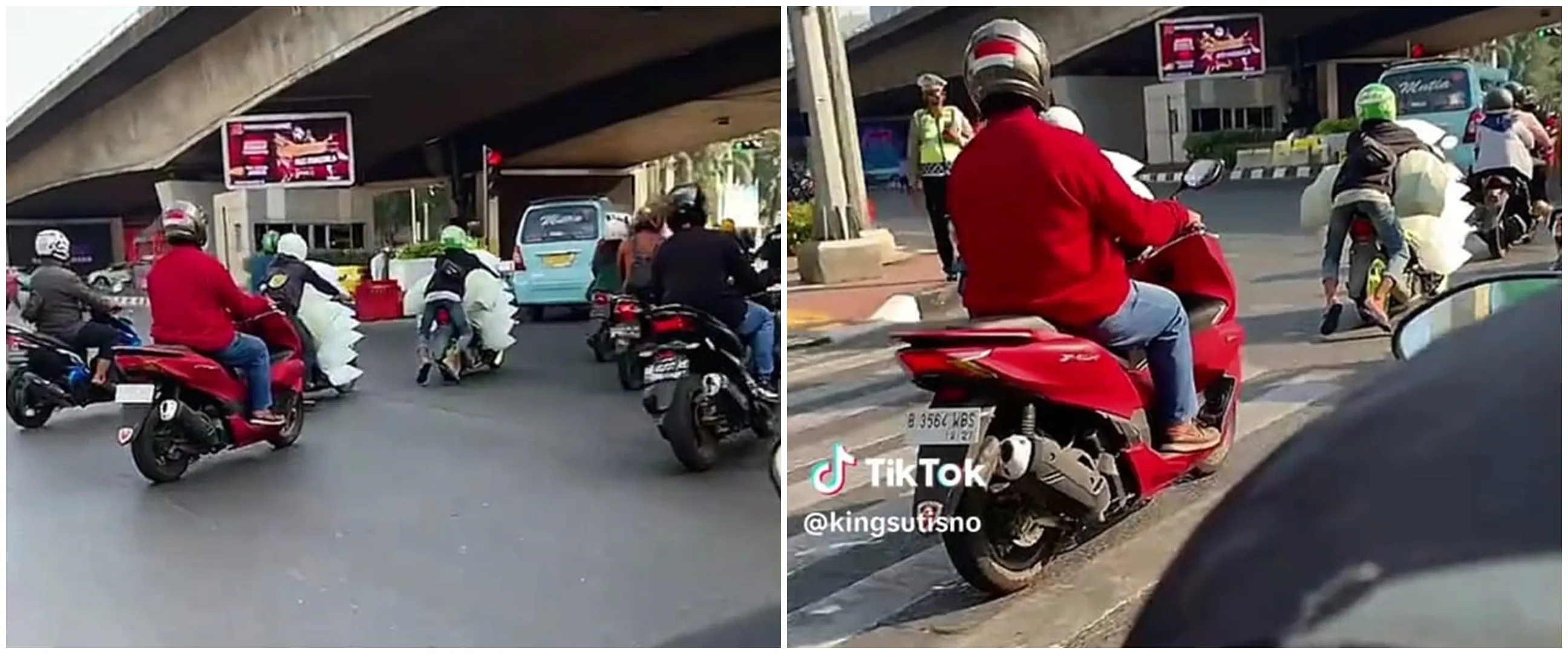Mau ketawa tapi kasihan juga, momen driver ojek online bawa tumpukan es batu ini nyeleneh pol