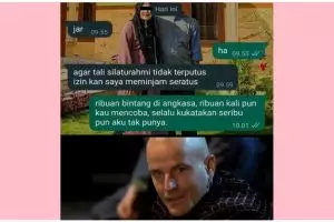 11 Chat lucu tren pantun 'pinjam seratus' ini reaksinya banyak yang diluar dugaan, bikin terkekeh