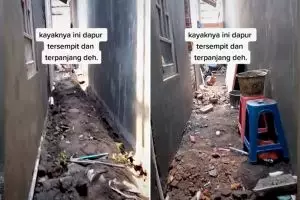 Penampakannya mirip gang senggol, 9 transformasi ruang sempit jadi dapur ini bikin bingung pas masak