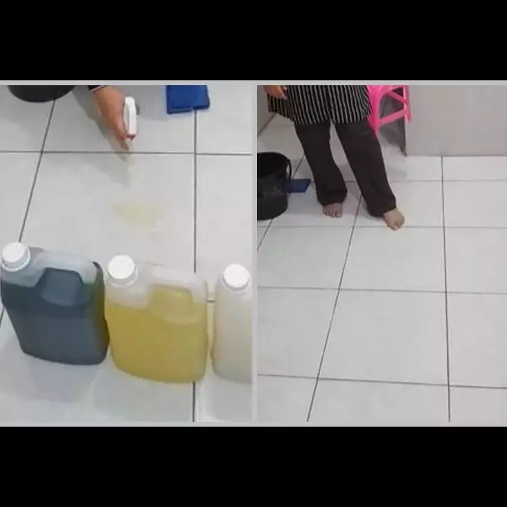 Tak ditaburi tepung, ini cara bersihkan tumpahan minyak goreng di lantai agar kesat dan kinclong lagi