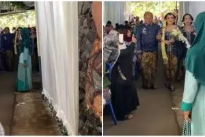 Momen kocak fotografer dihalangi emak-emak saat fotoin pengantin ini bikin elus dada, kesel baget