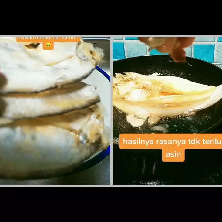 Nggak cuma pakai garam, ini cara mudah mengurangi rasa asin pada ikan asin cukup tambah 1 bahan dapur