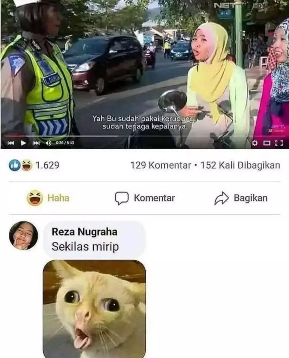 Komen absurd di status Facebook Berbagai sumber