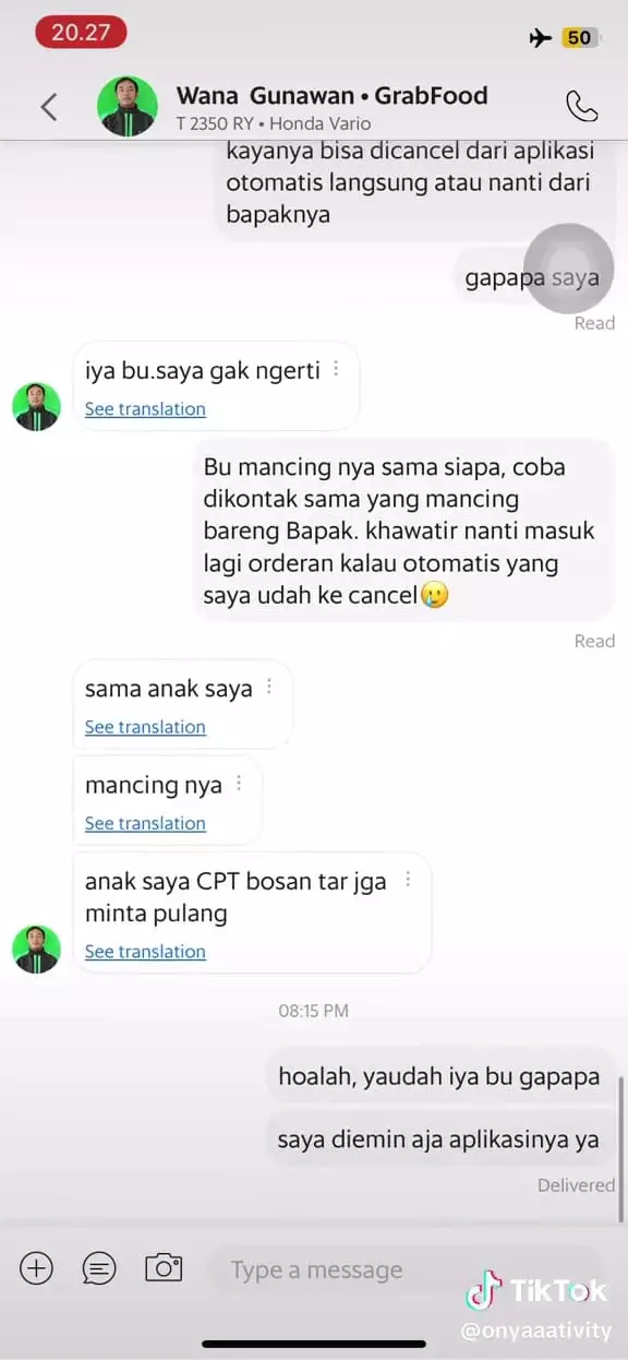 Niat pesan ketoprak malah dikerjain driver © TikTok