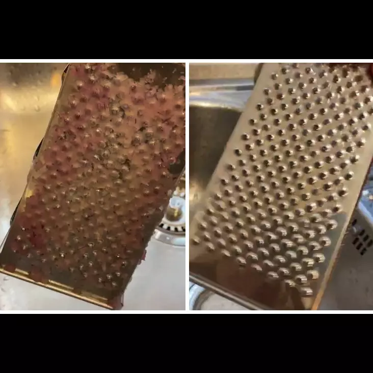 Lebih aman, ini trik bersihkan sisa makanan di parutan tanpa bikin tangan tergores maupun spons rusak