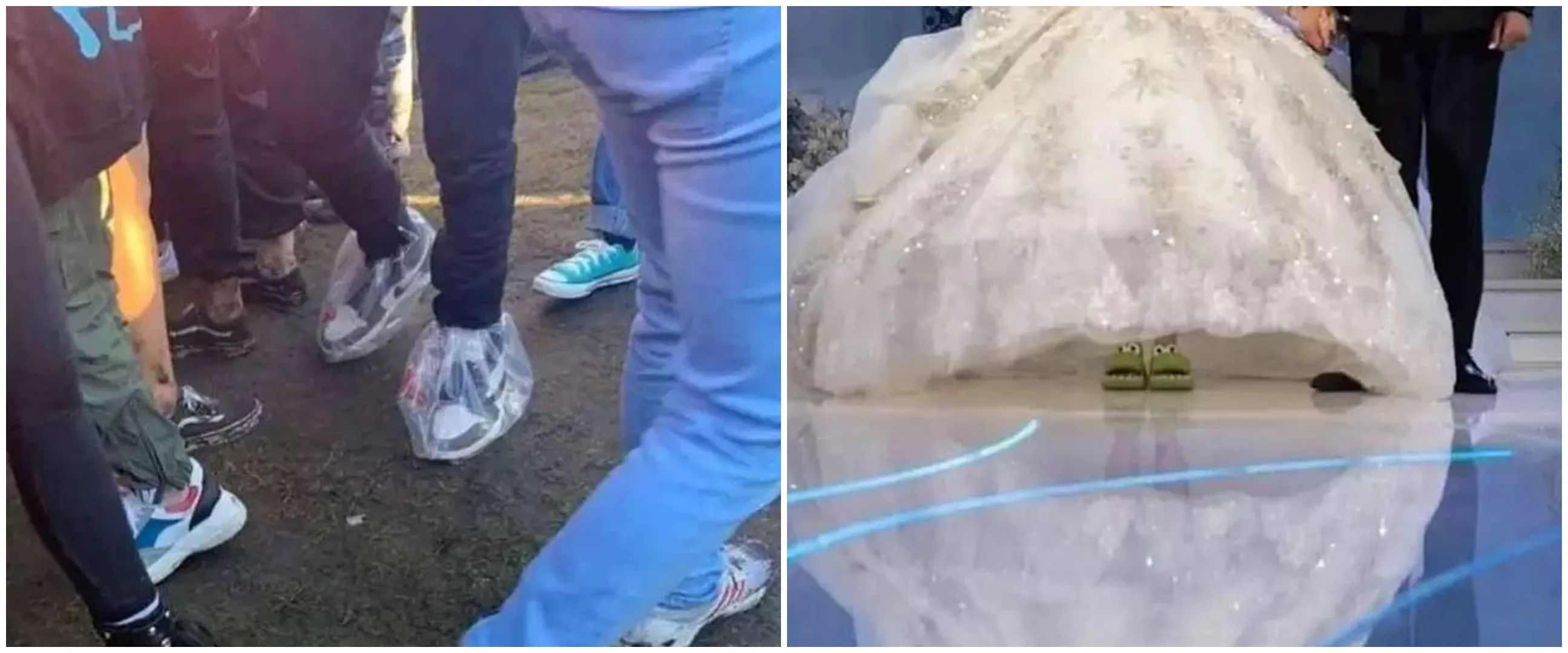 11 Potret kocak momen orang pakai sepatu ini sekilas terlihat normal, dilihat dua kali baru paham