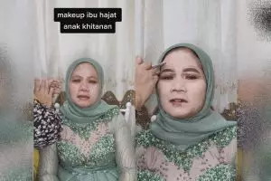Gelar acara khitanan anak, 9 potret ibu usai dirias ini manglingi abis malah dikira calon pengantin