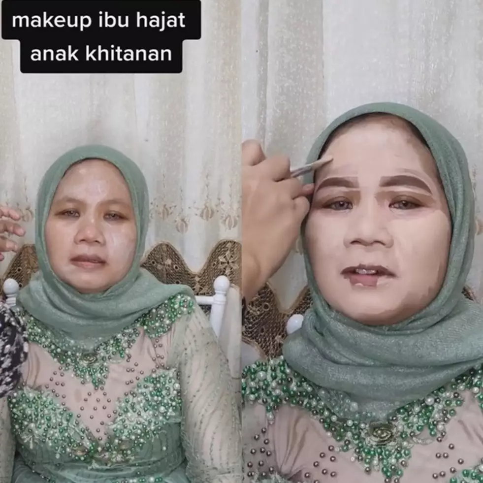 Gelar acara khitanan anak, 9 potret ibu usai dirias ini manglingi abis malah dikira calon pengantin