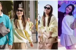 8 Gaya Nagita Slavina saat liburan di Spanyol ini penampilannya disebut fotokopi Ayu Ting Ting