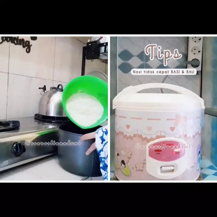 Trik ampuh agar nasi tidak cepat basi dan bau walau disimpan di rice cooker, tak perlu pakai alat